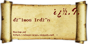Álmos Irén névjegykártya