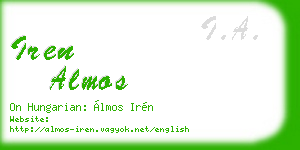 iren almos business card